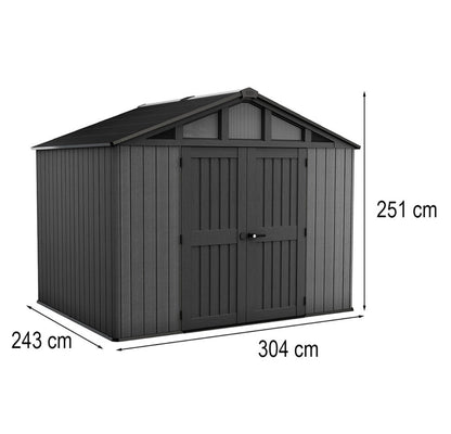 7,4m² Stronghold 10x8 Műanyag kerti tároló