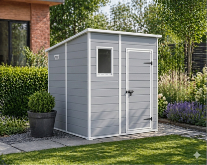 3,4m² Manor 6x6 Műanyag kerti tároló