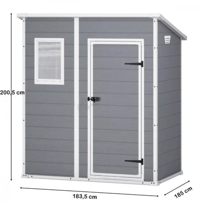 3,4m² Manor 6x6 Műanyag kerti tároló